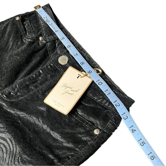 Ted Baker Dehbra Zebra Skinny Jeans In Black - Picture 5 of 10